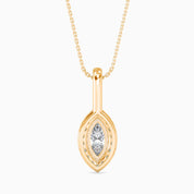1 CTW Marquise Cut Lab Grown Diamond Solitaire Pendant Necklace