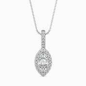 1 CTW Marquise Cut Lab Grown Diamond Solitaire Pendant Necklace