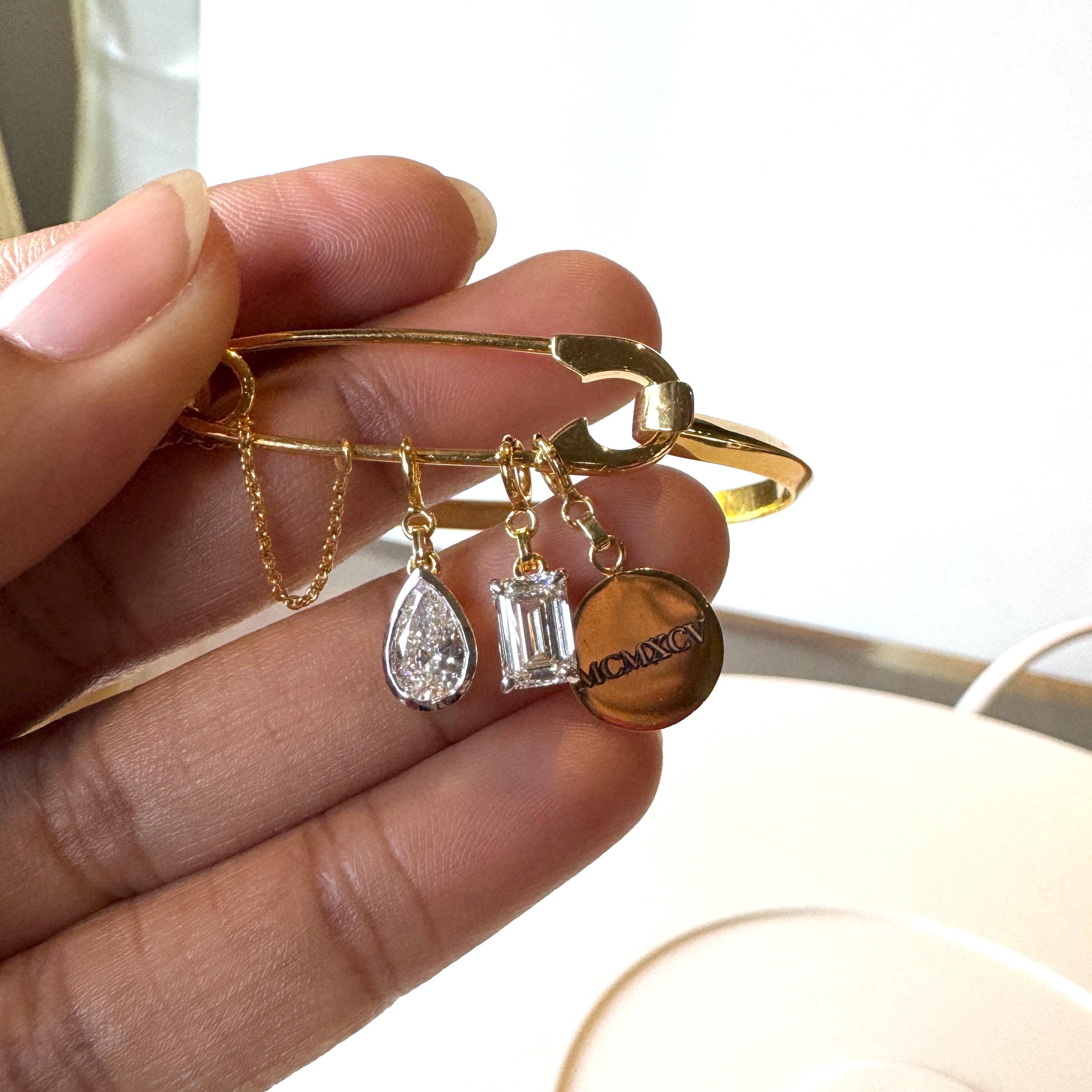 Lab Grown Diamond Solitaire Charm Necklace