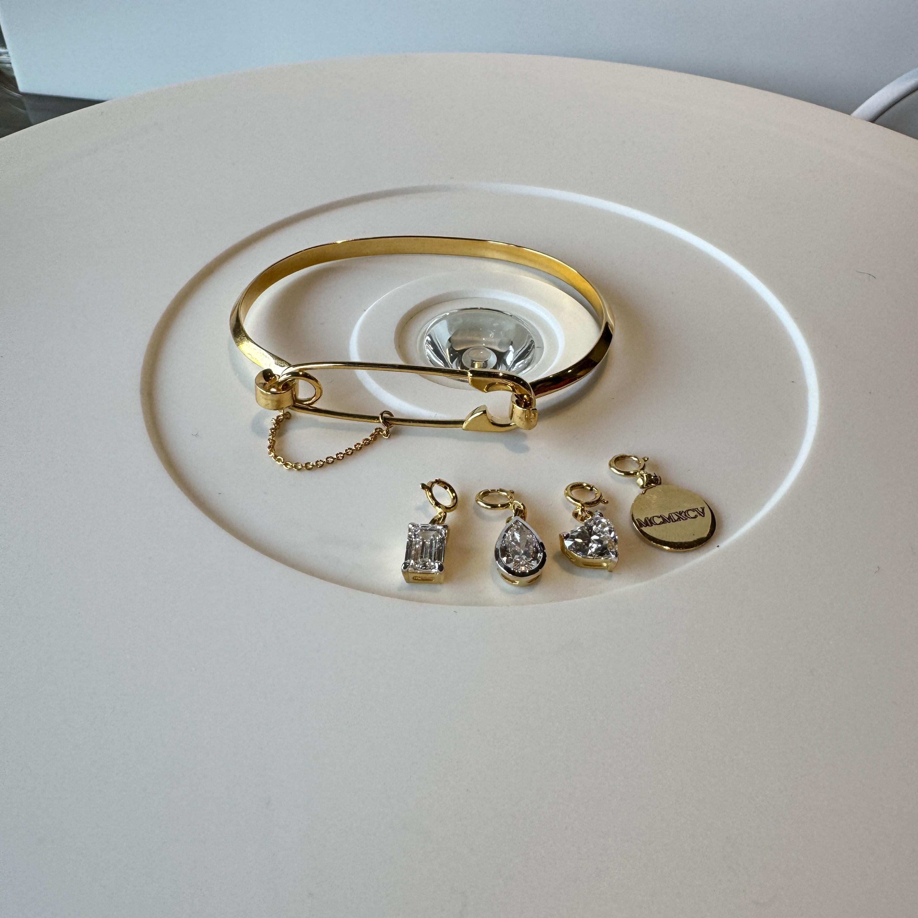 Lab Grown Diamond Solitaire Charm Necklace