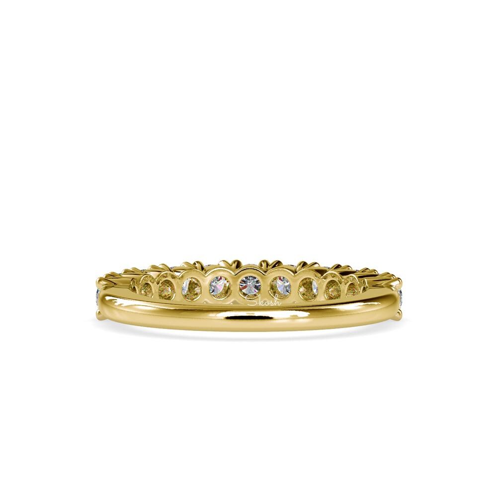 Dainty 2.80mm Round Cut Lab Grown/Created Diamond Wedding Band