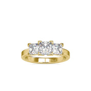 2.90 TCW Princess Cut Lab Grown Diamond Wedding Ring