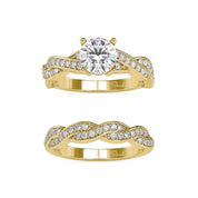 Moissanite 1.49 TCW Round Cut Engagement Wedding Ring