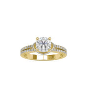 Lab Grown Diamond Ring with Side Stones