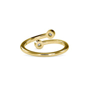 Two Diamond Cuff Ring