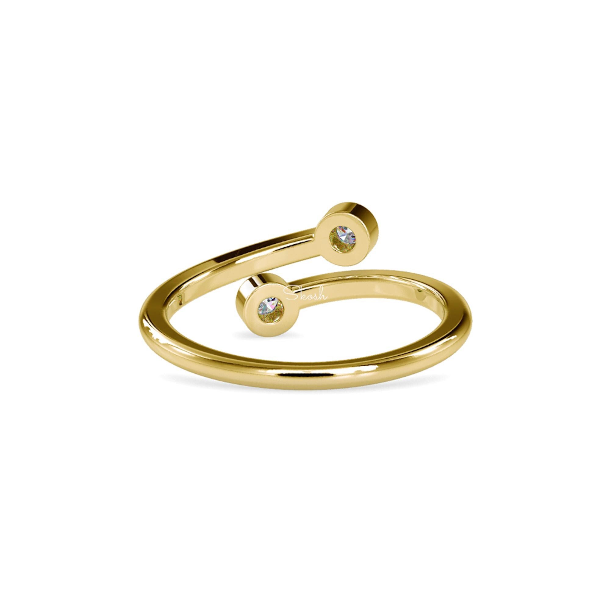 Two Diamond Cuff Ring