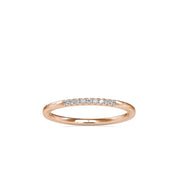 Round Lab Grown Diamond Half Eternity Wedding Band