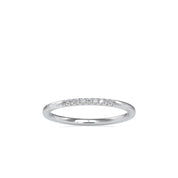 Round Lab Grown Diamond Half Eternity Wedding Band