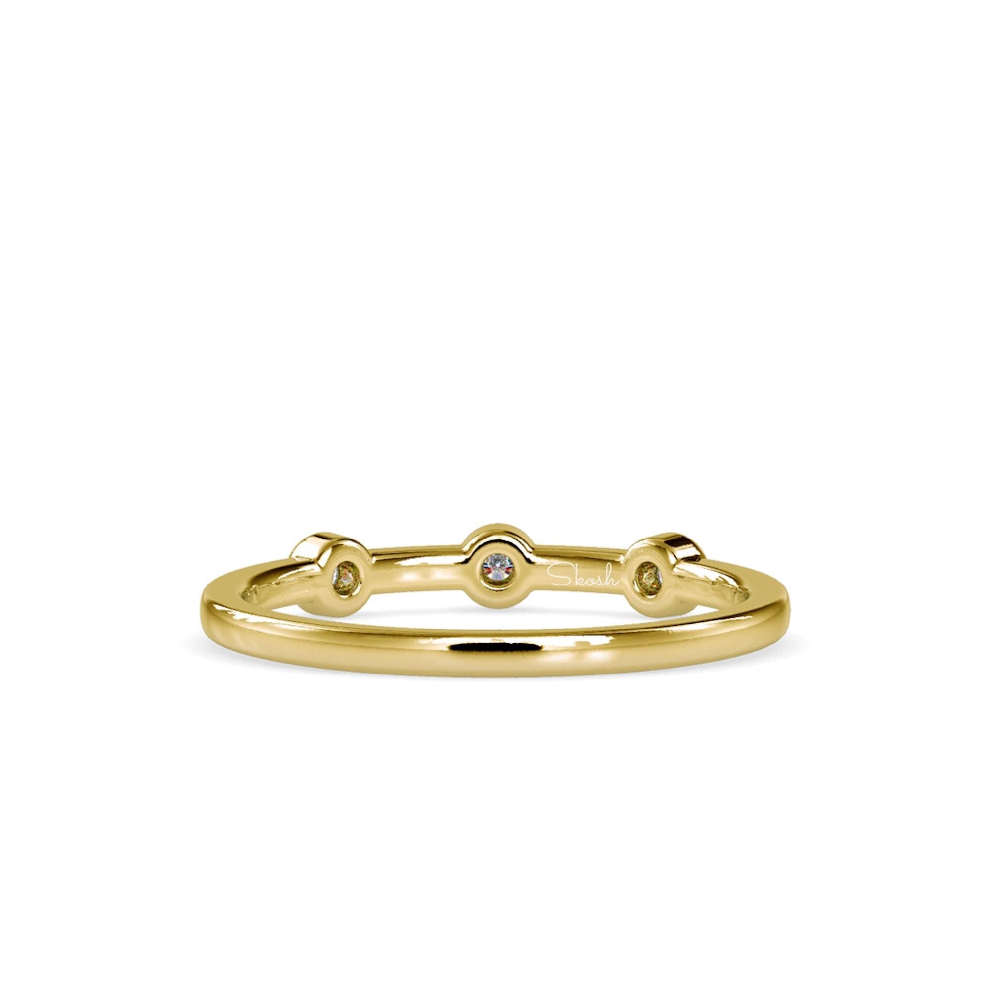 Three Diamond Wedding Band
