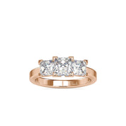 2.90 TCW Princess Cut Lab Grown Diamond Wedding Ring