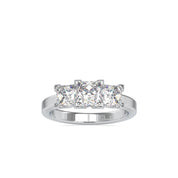 2.90 TCW Princess Cut Lab Grown Diamond Wedding Ring