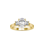 2.00 Carats Oval Cut Lab Grown Diamond Engagement Ring