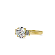 2.00 Carats Oval Cut Lab Grown Diamond Engagement Ring