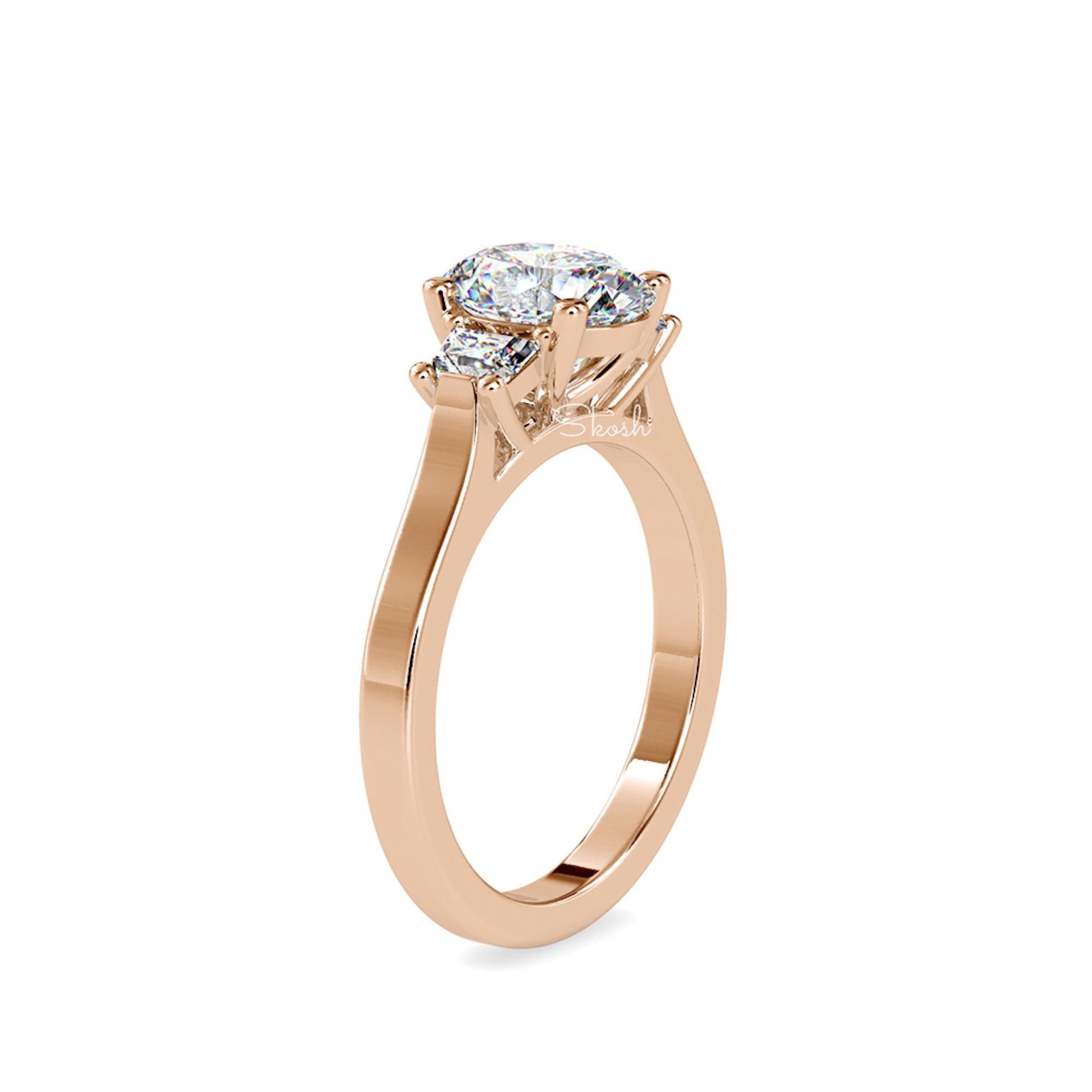 2.00 Carats Oval Cut Lab Grown Diamond Engagement Ring