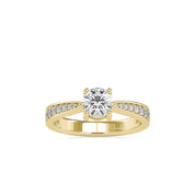 0.83 TCW Round Cut Lab Grown Diamond Engagement Solitaire Ring