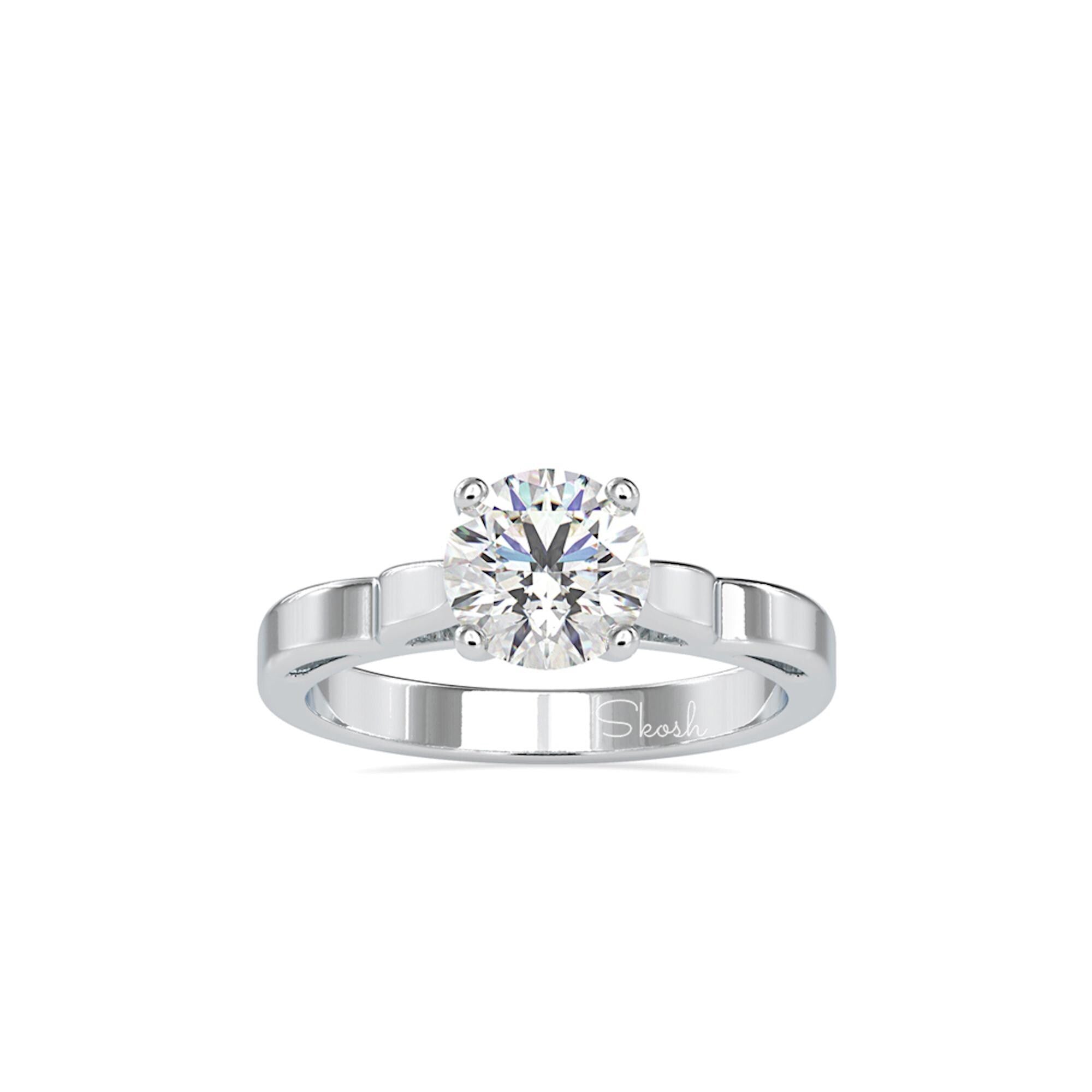 1.20 CTW Round Cut Lab Grown Diamond Engagement Solitaire Ring