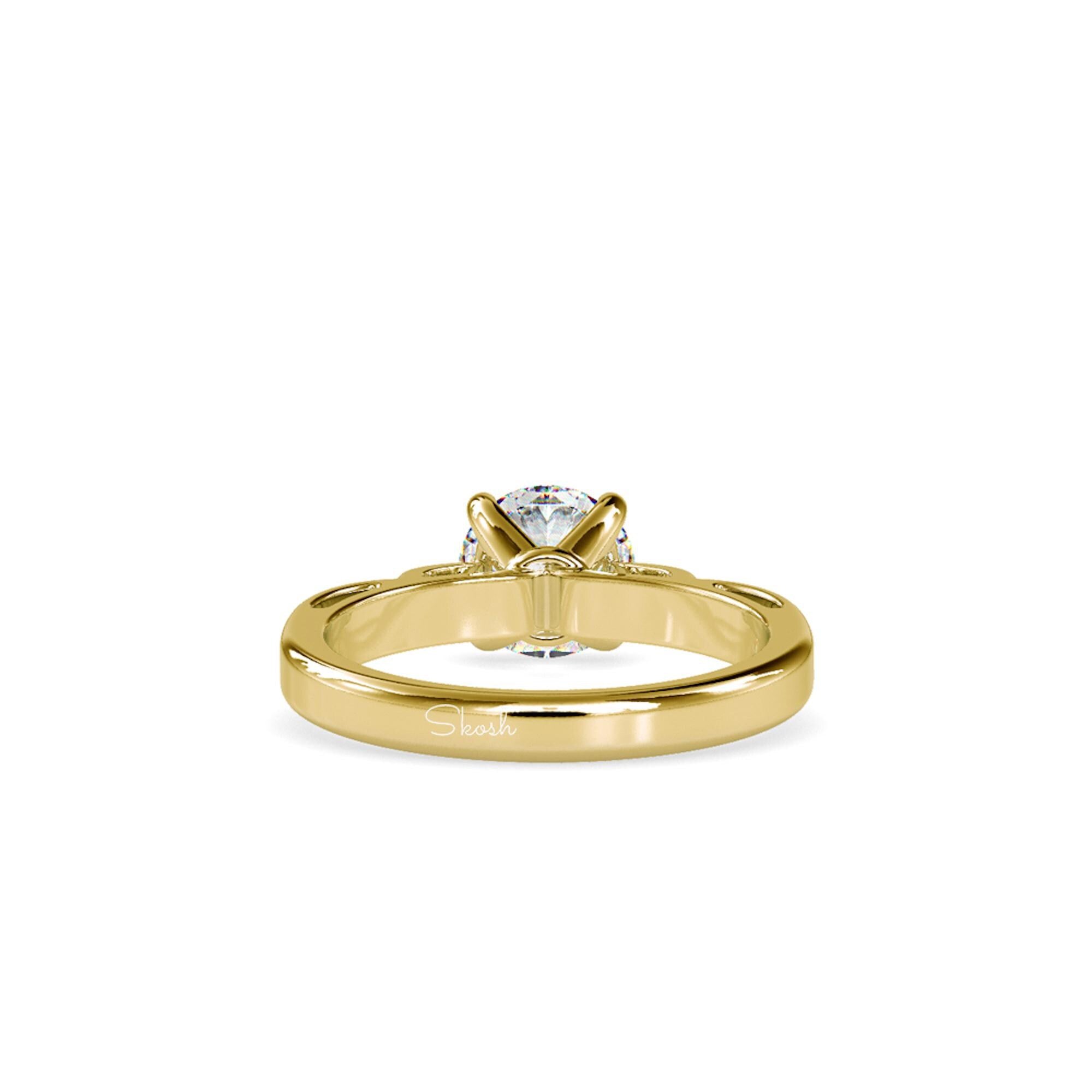 1.20 CTW Round Cut Lab Grown Diamond Engagement Solitaire Ring
