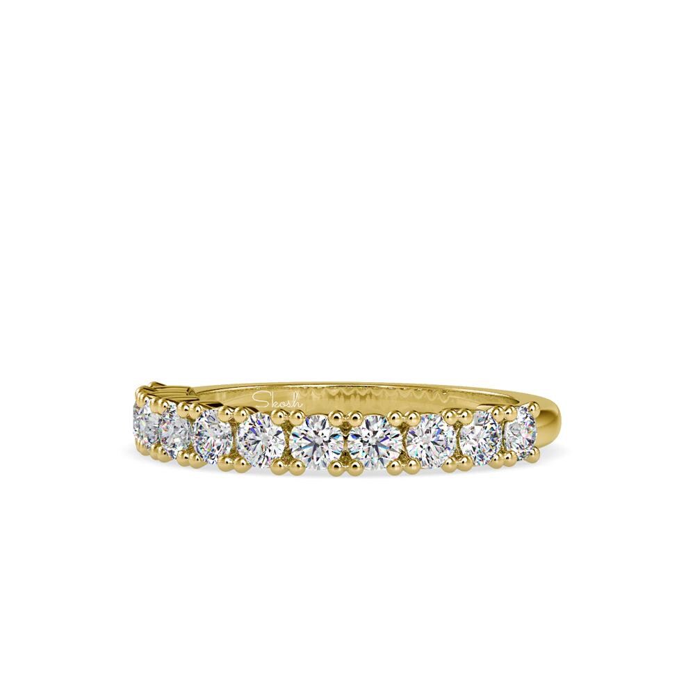 Dainty 2.80mm Round Cut Lab Grown/Created Diamond Wedding Band