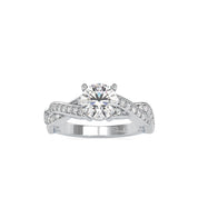 Moissanite 1.49 TCW Round Cut Engagement Wedding Ring