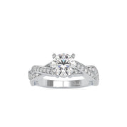 1.49 TCW Round Cut Lab Grown/Created Diamond Engagement Wedding Ring