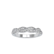 1.35mm Dainty Round Cut Lab Grown Diamond Wedding Band