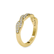 1.35mm Dainty Round Cut Lab Grown Diamond Wedding Band