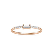 Baguette Lab Grown Diamond Half Eternity Wedding Band