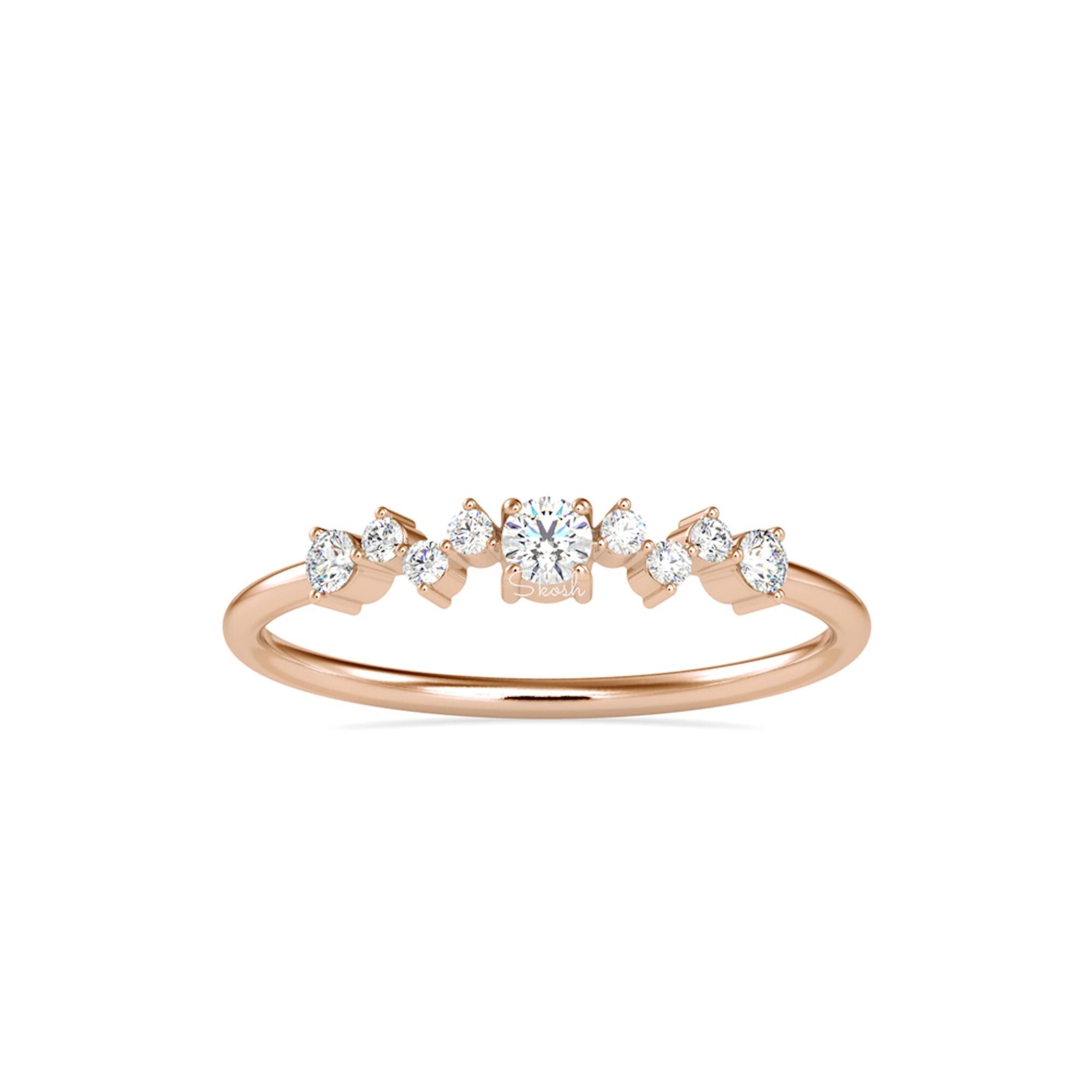 Round Cut Lab Grown Diamond Wedding Band