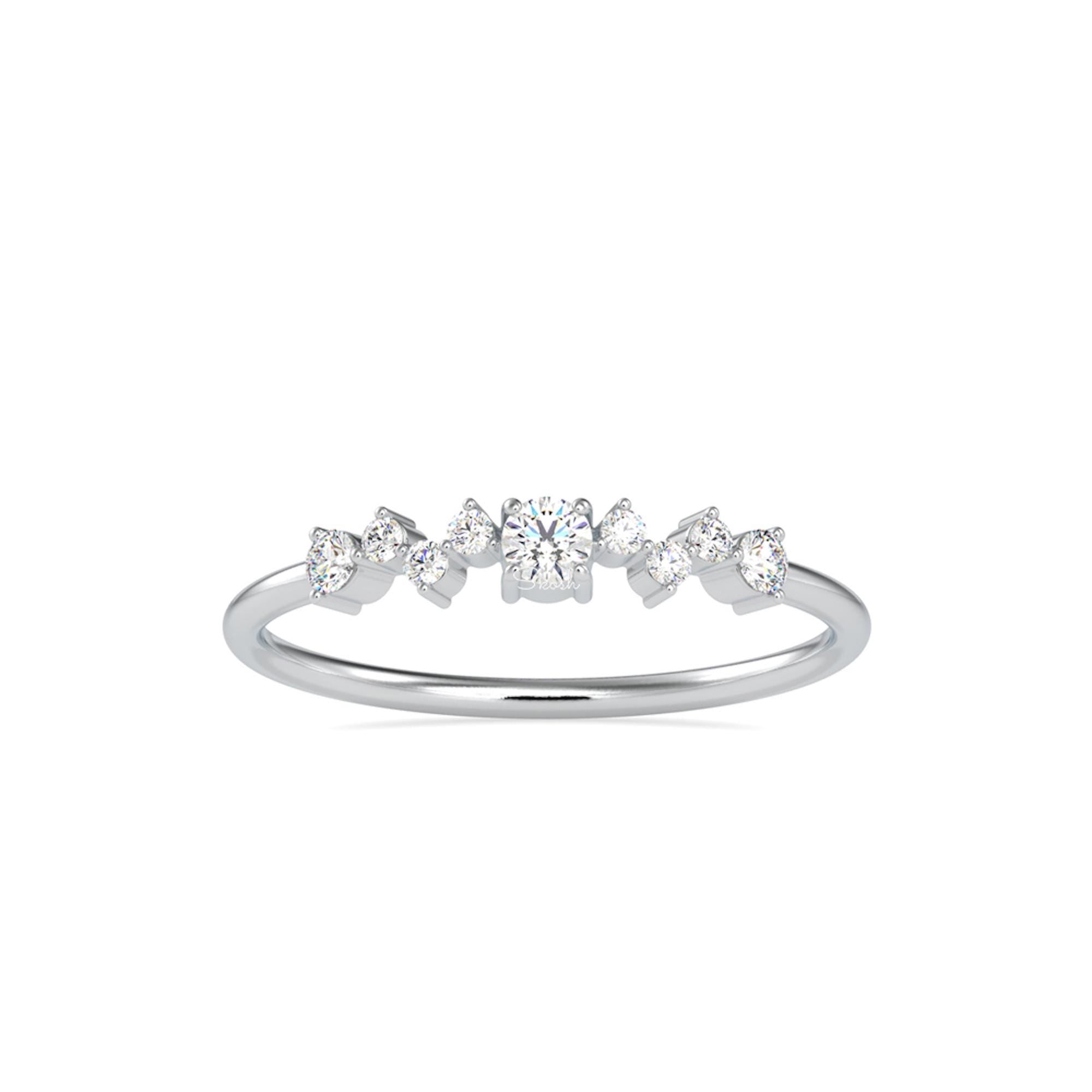 Round Cut Lab Grown Diamond Wedding Band