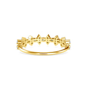 Minimal Marquise Round Cut Lab Grown Diamond Wedding Band