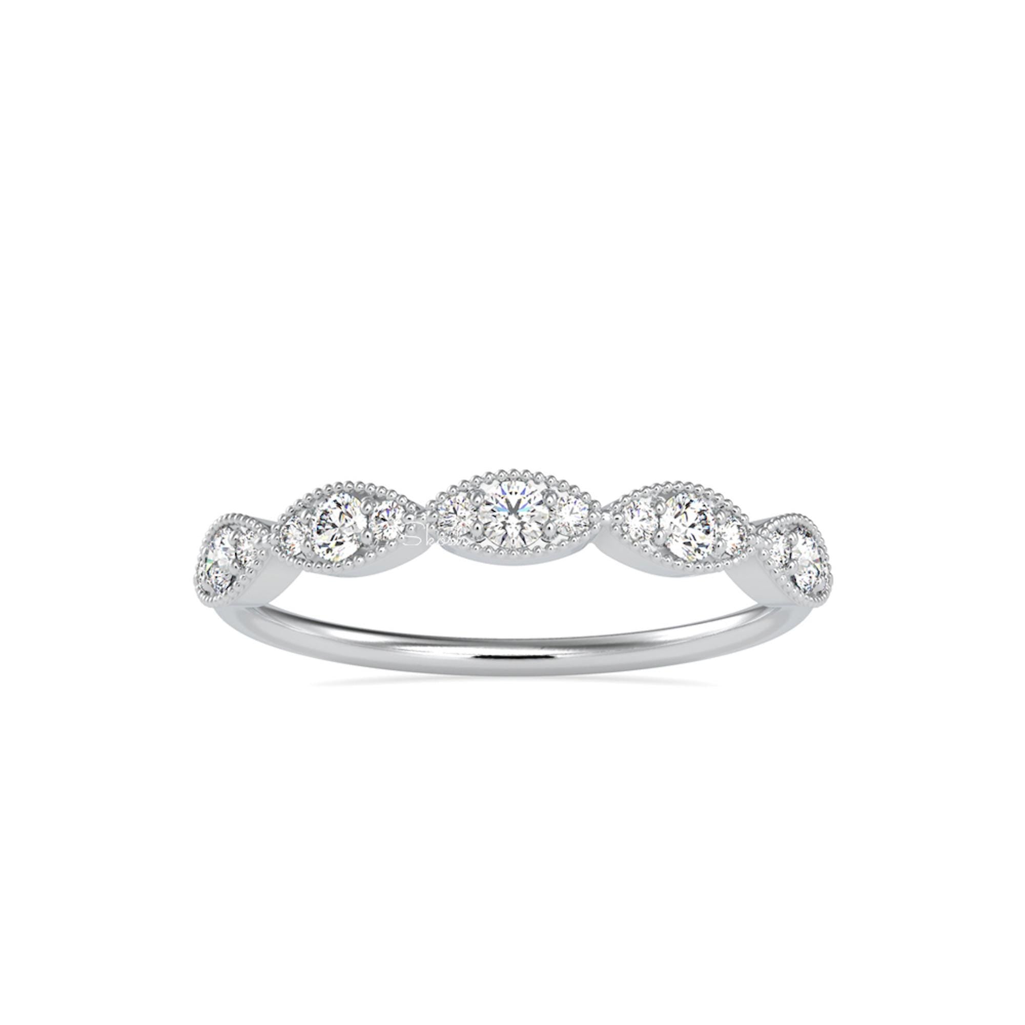 Elegant Lab Grown Diamond Stacking Band - Wedding Band
