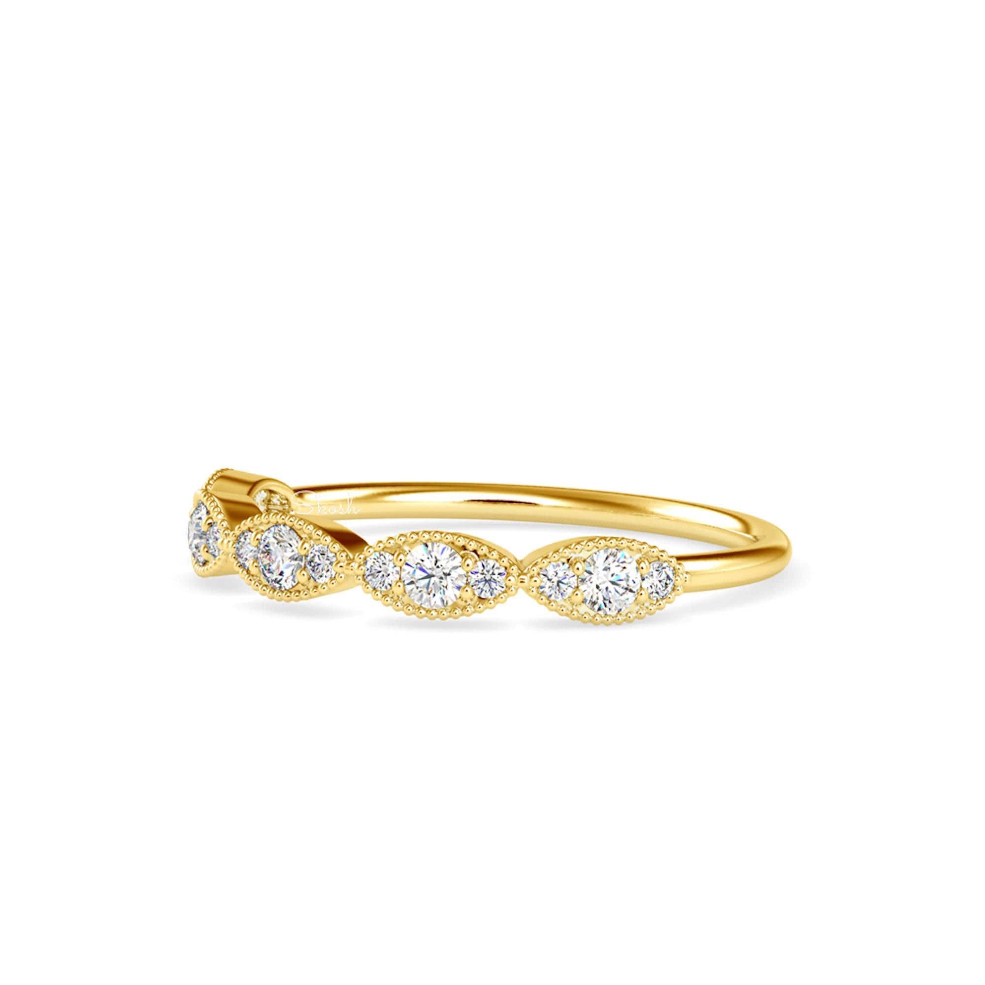 Elegant Lab Grown Diamond Stacking Band - Wedding Band