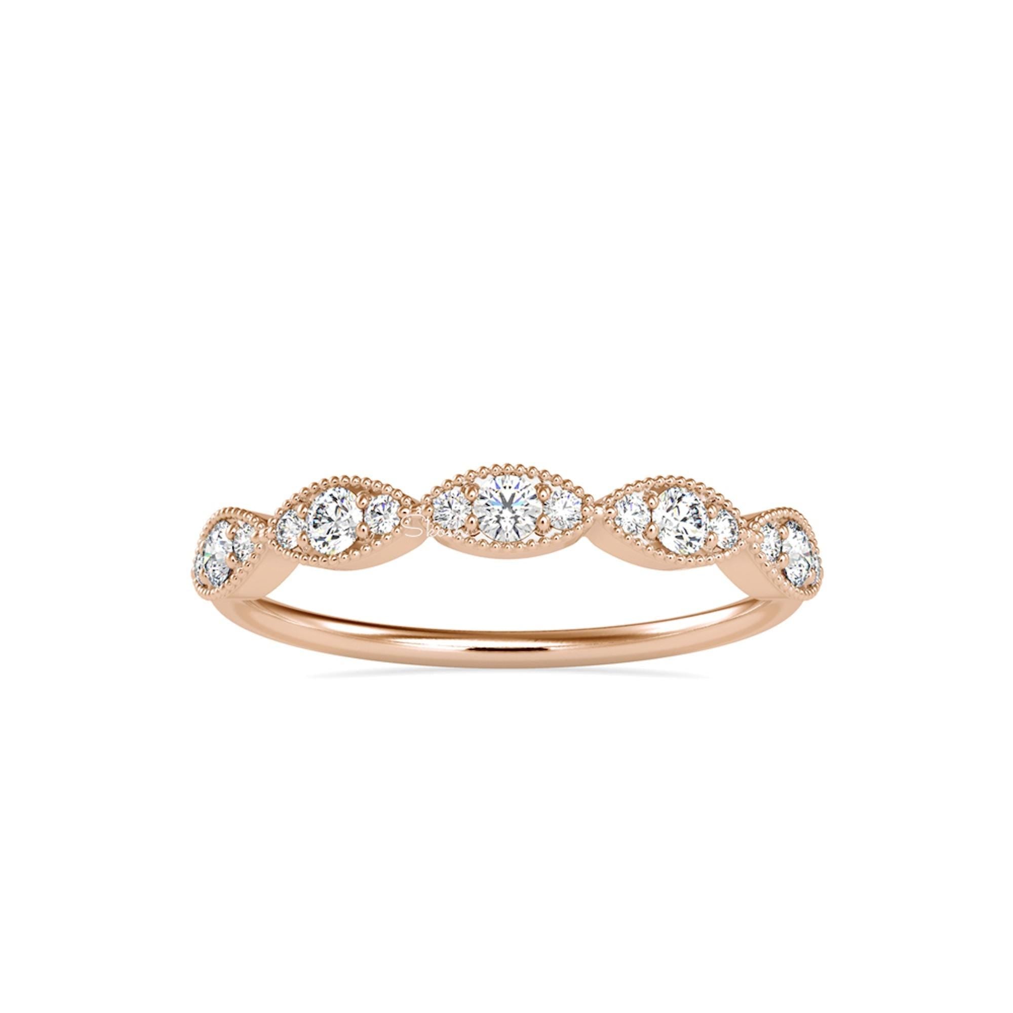 Elegant Lab Grown Diamond Stacking Band - Wedding Band