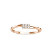 Dainty Round Cut Lab Grown Diamond Wedding Band/Stacking Ring