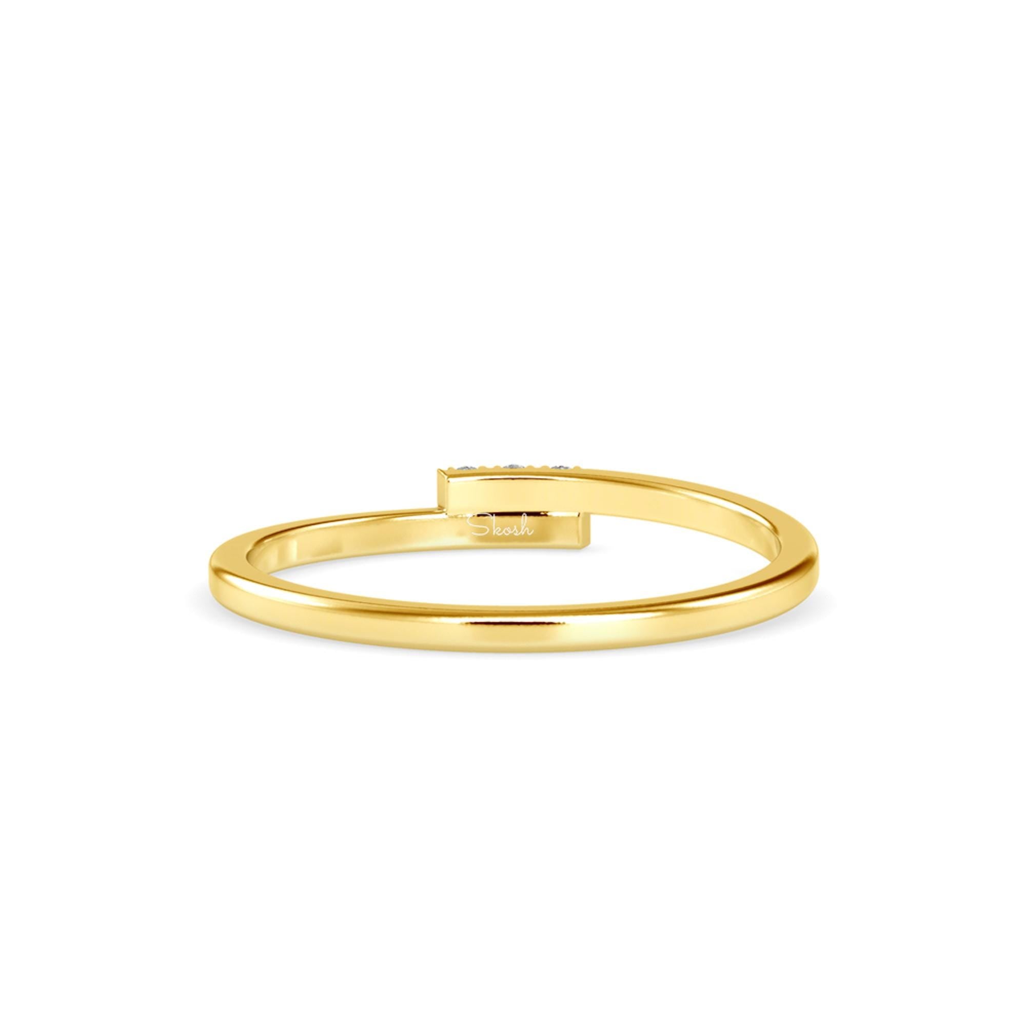 Dainty Round Cut Lab Grown Diamond Wedding Band/Stacking Ring
