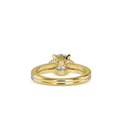 High-Set Round Cut Lab Grown Diamond Engagement Wedding Ring