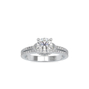 Round Cut Moissanite 1.49 TCW Engagement Wedding Ring
