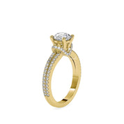 High-Set Round Cut Lab Grown Diamond Engagement Wedding Ring