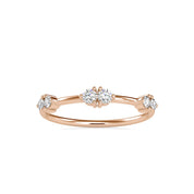 Round Cut Lab Grown Diamond Wedding Band/Stacking Ring