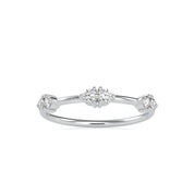 Round Cut Lab Grown Diamond Wedding Band/Stacking Ring