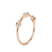 Round Cut Lab Grown Diamond Wedding Band/Stacking Ring