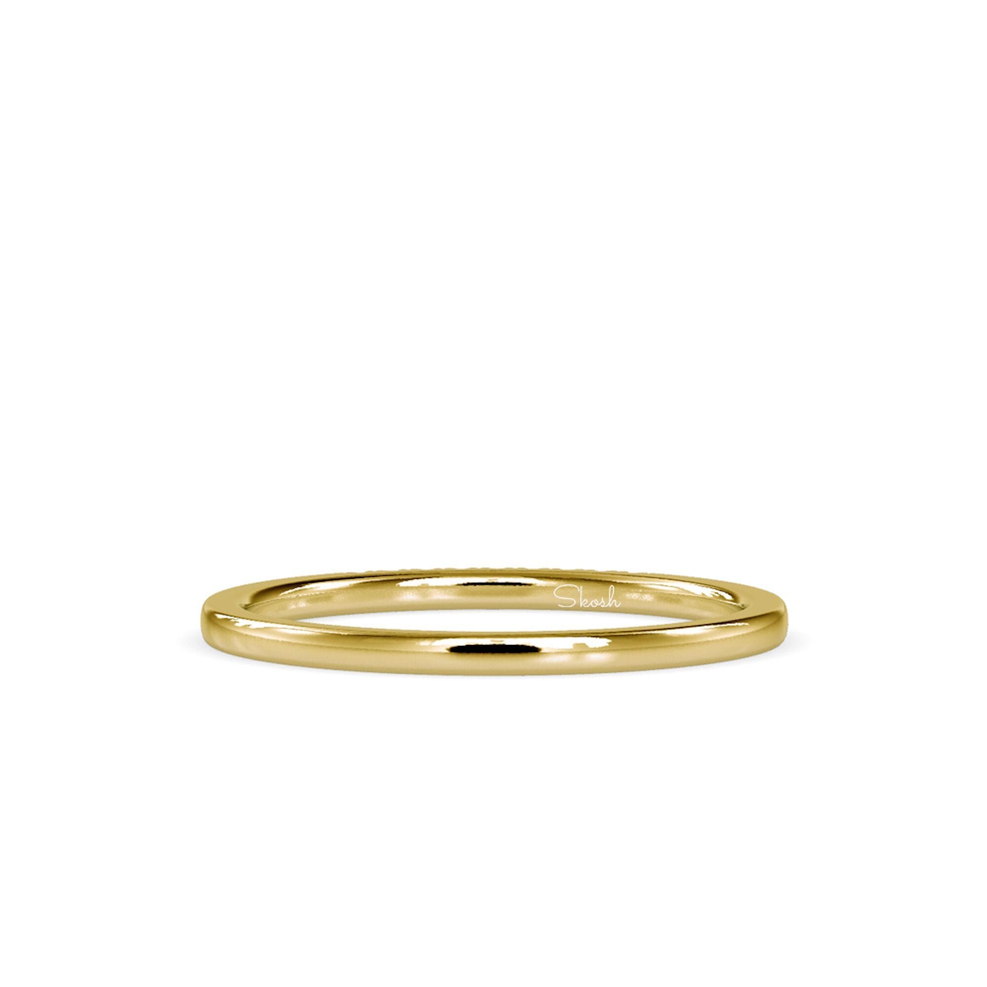 Round Lab Grown Diamond Half Eternity Wedding Band