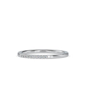 Round Lab Grown Diamond Half Eternity Wedding Band