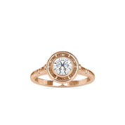 0.50 TCW Round Cut Moissanite Filigree Engagement Ring