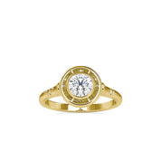 0.50 TCW Round Cut Moissanite Filigree Engagement Ring