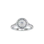 0.50 TCW Round Cut Moissanite Filigree Engagement Ring