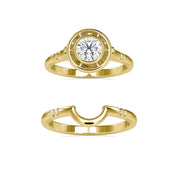 0.50 TCW Round Cut Moissanite Filigree Engagement Ring