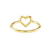 Dainty Heart Diamond Ring