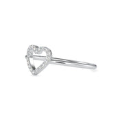 Dainty Heart Diamond Ring