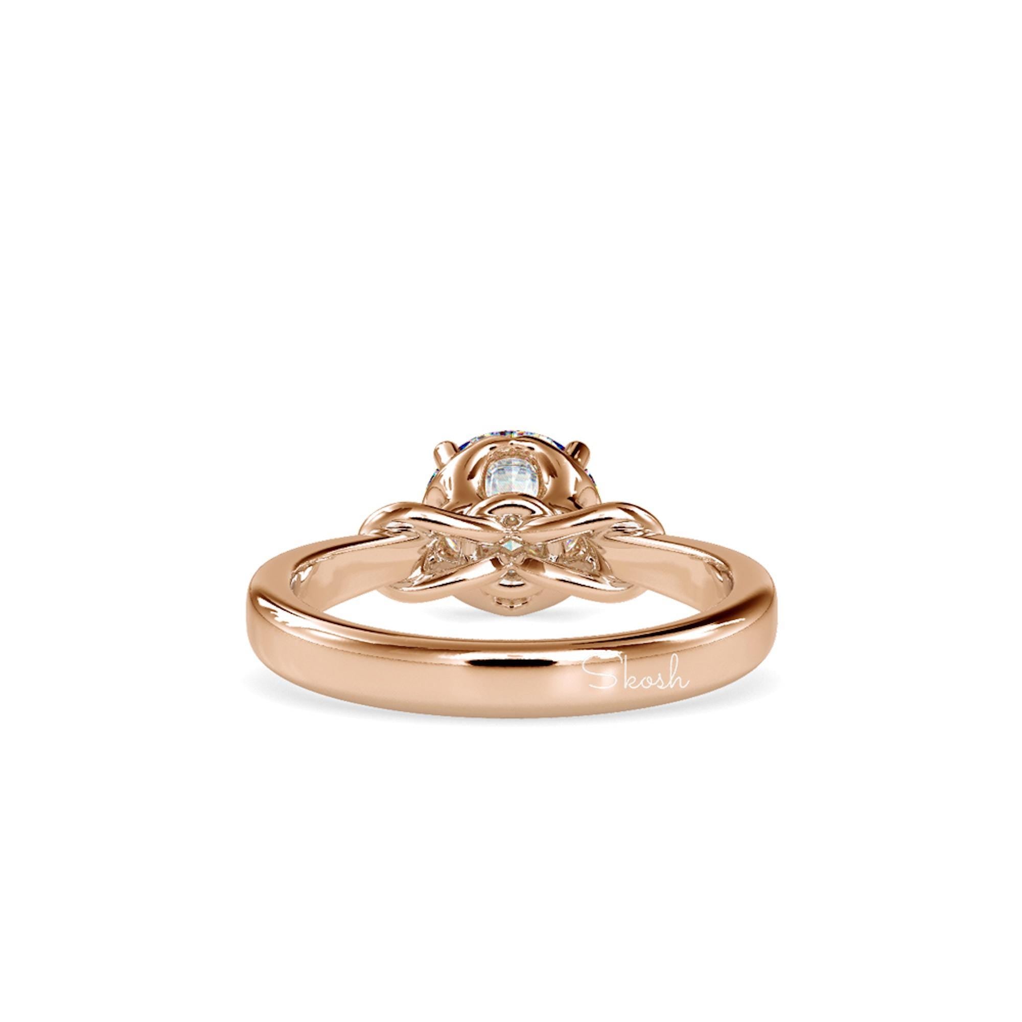 Infinity Heart 1.20 CTW Round Cut Lab Grown Diamond Engagement Solitaire Ring